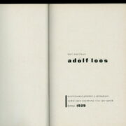 Karl Marilaun / Rossmann Zdeněk – Adolf Loos