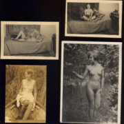 4 orig. fotografie / 4 orig.photos – Amatérské předválečné akty / Prewar Amateur Nudes