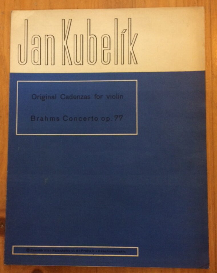 Jan Kubelík / Sutnar Ladislav – Brahms Concerto noty / music