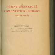 Dějiny Všesvazové komunistické strany / bolševiků /