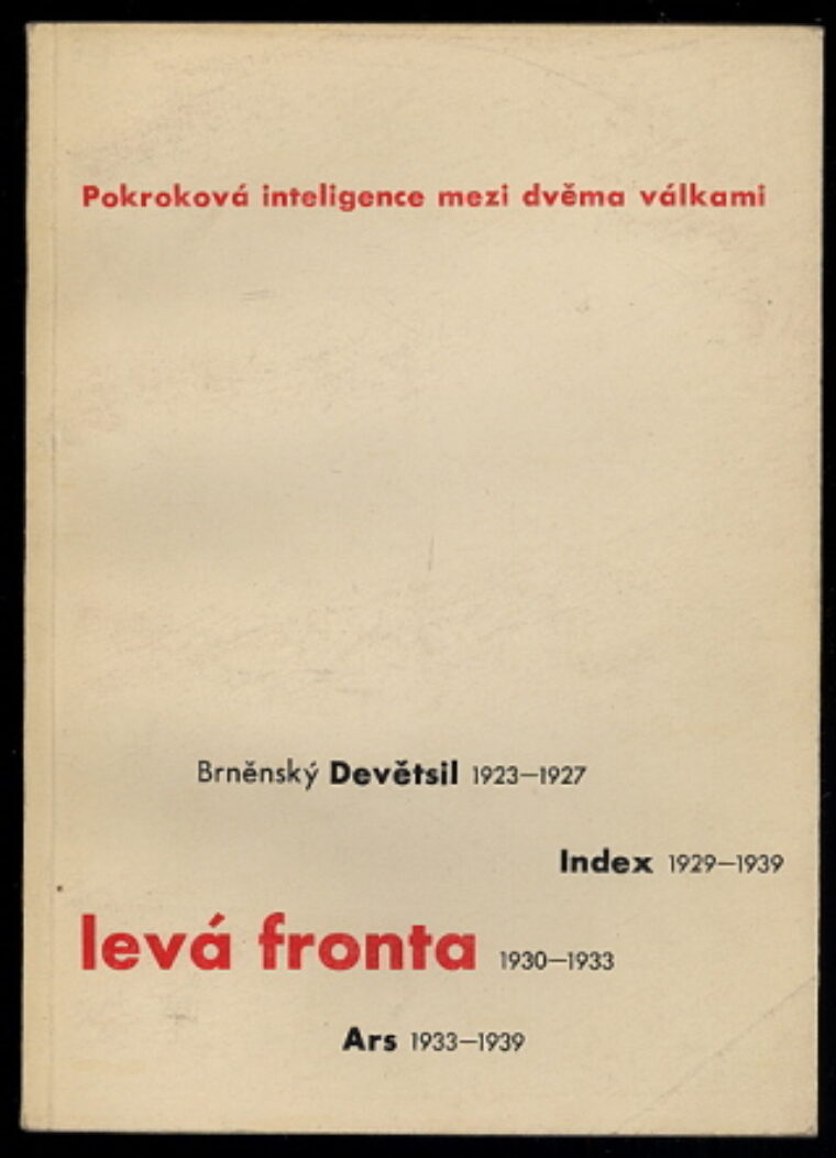 katalog / catalogue – Devětsil - Levá fronta - Index - Ars