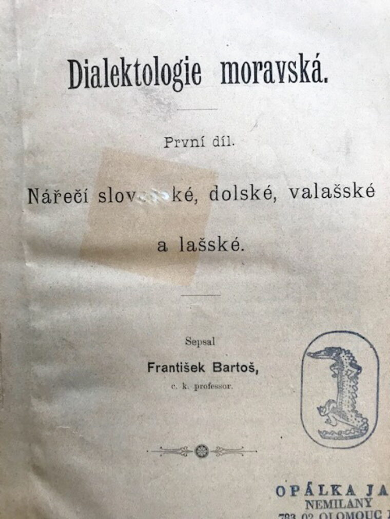 Bartoš František – Dialektologie moravská ( 1. a 2. díl )
