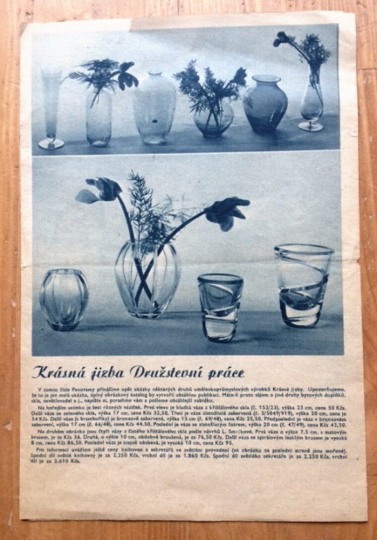 Arch. Vaněk / A. Loos / L. Smrčková - reklamní materiály – Družstevní práce / Krásná jizba