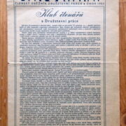 Arch. Vaněk / A. Loos / L. Smrčková - reklamní materiály – Družstevní práce / Krásná jizba