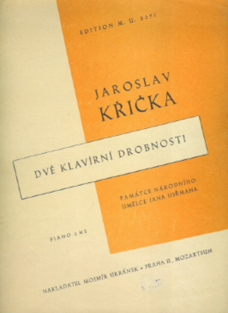 Křička Jaroslav – Dvě klavírní drobnosti /noty-music/