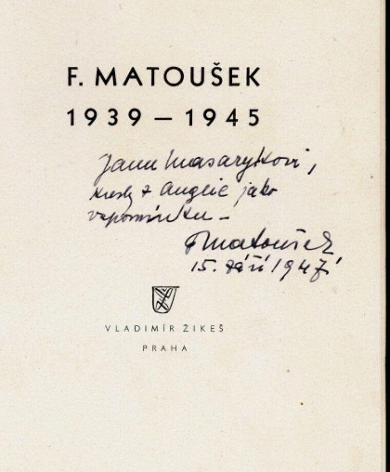 katalog / catalogue – F. Matoušek 1939 - 1945
