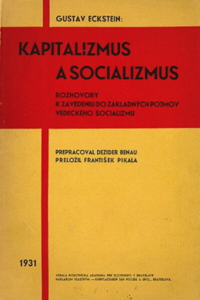 Eckstein Gustav – Kapitalizmus a socializmus