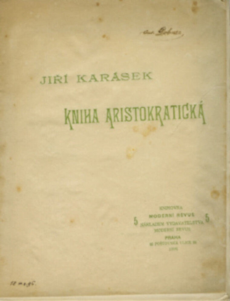 Karásek Jiří – Kniha aristokratická