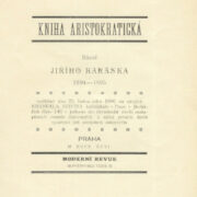 Karásek Jiří – Kniha aristokratická