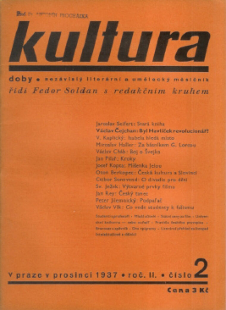 nezávislý literární a umělecký měsíčník – Kultura doby