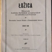 Měsíčník lužicko-srbských spisovatelů – Lužica 1927-1930