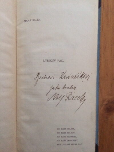 Racek Adolf – Lyrikův pád