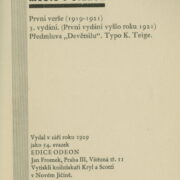 Seifert Jaroslav / Teige Karel – Město v slzách