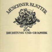 Expresionistický časopis – Münchner Blätter für Dichtung und Graphik