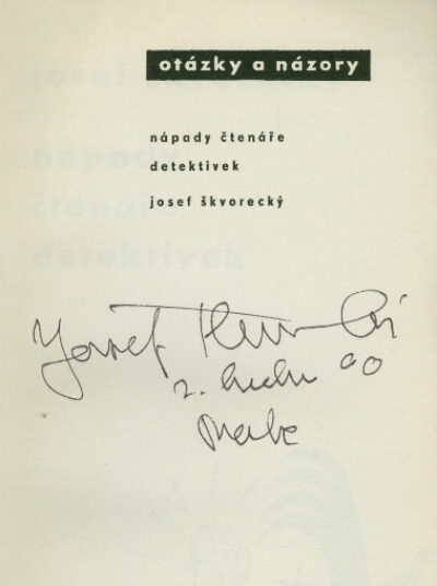 Škvorecký Josef – Nápady čtenáře detektivek