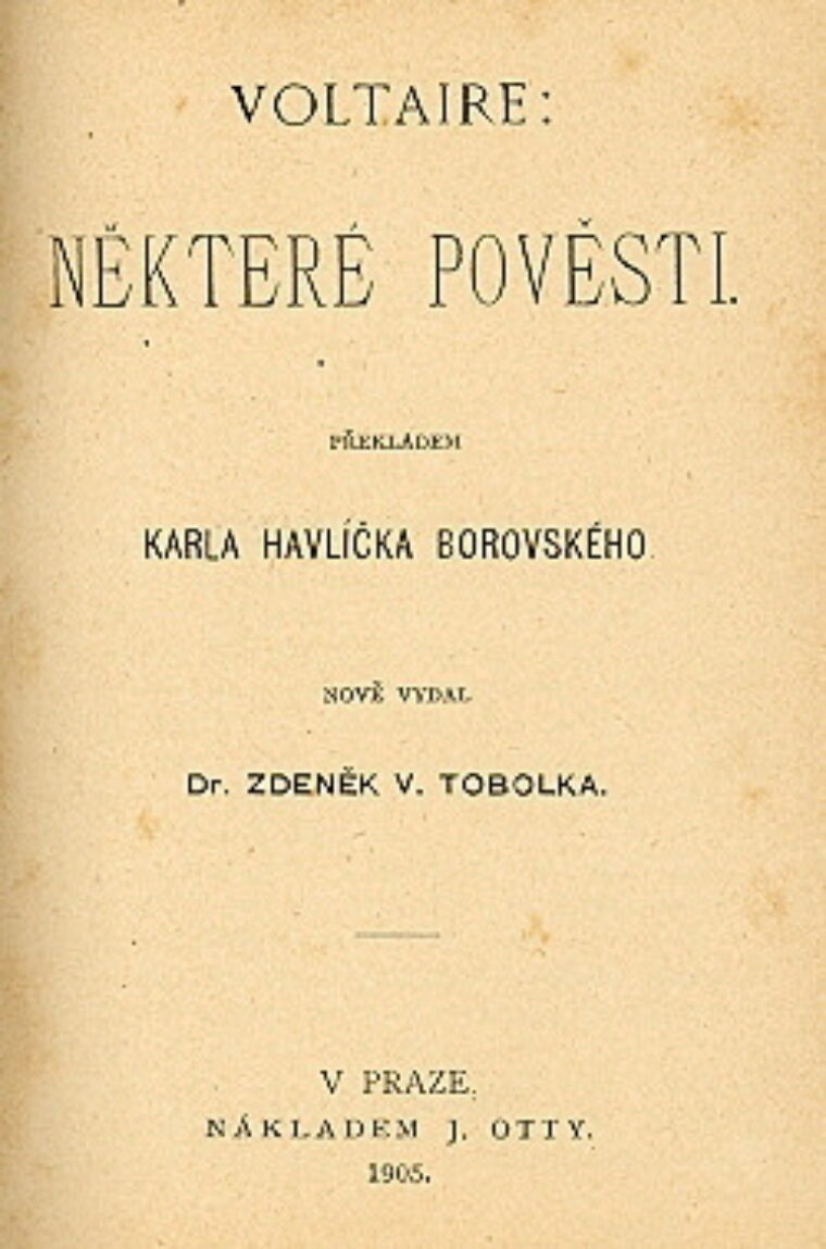 Voltaire – Některé pověsti / dvě vydání /
