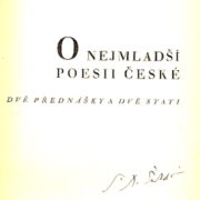 Šalda F.X. – O nejmladší poesii české