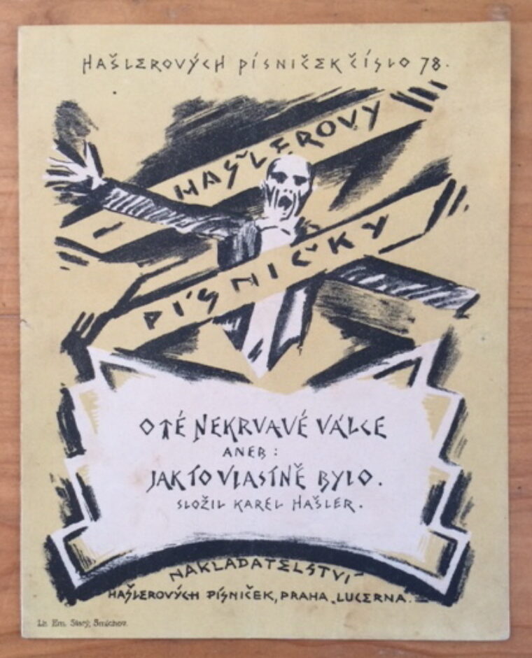 Kroha Jiří / orig. litografie / – O té nekrvavé válce aneb Jak to valstně bylo
