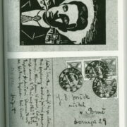 Teige Karel / Seifert Jaroslav / Halas František – pohlednice s linorytem / Devětsil