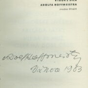 Hoffmeister Adolf – Předobrazy