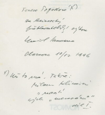 Kundera Ludvík – Řečiště