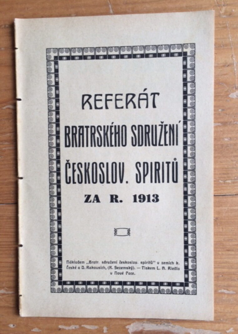 Sezemský Karel – Referát Bratrského sdružení českosl.spiritistů za r.1913