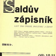 konvolut různých čísel – Šaldův zápisník