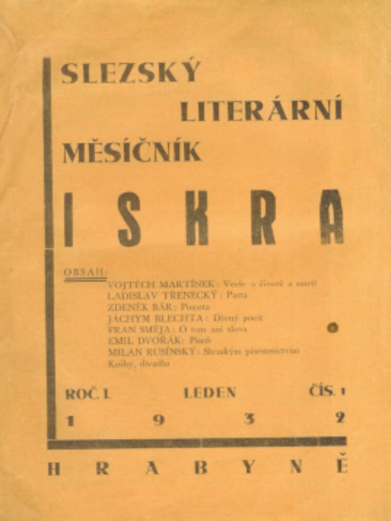 Iskra /kompletní 1.ročník/ – Slezský literární měsíčník