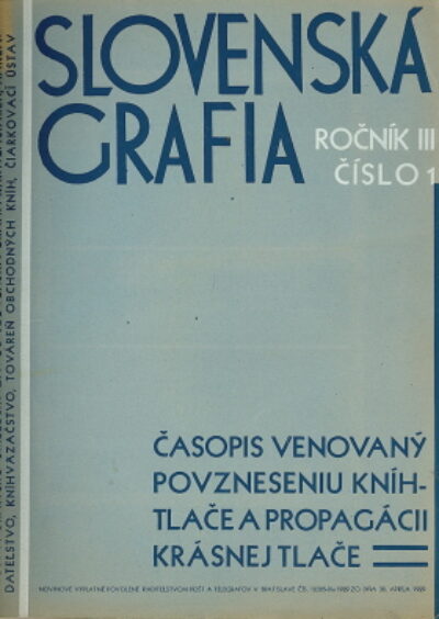 časopis / journal – Slovenská Grafia
