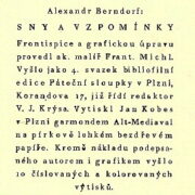 Berndorf Alexandr – Sny a vzpomínky