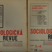 časopisy / journals – Sociologická revue