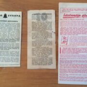 10 x orig. balonové letáky / orig. baloon flyers – Svobodná Evropa / Československá lidová oposice