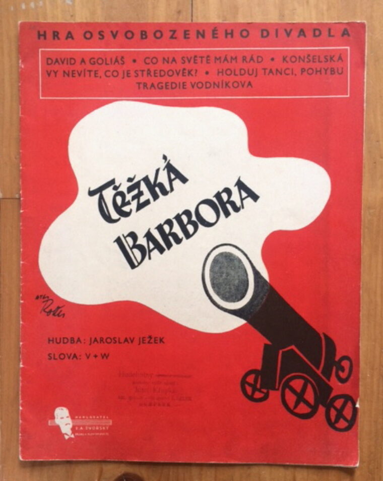 Voskovec - Werich - Ježek – Těžká Barbora / noty - music /