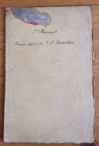 Masaryk T. G. – Theorie dějin dle zásad T. H. Bucklea