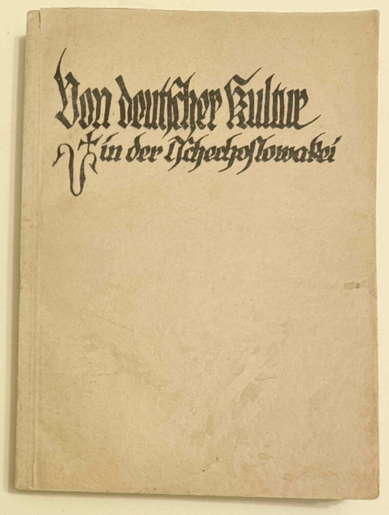 katalog německé účasti na Výstavě soudobé kultury v Brně 1928 – Von deutscher Kultur in der Tschechoslowakei