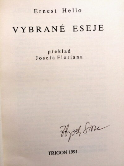 Hello Ernest / Zbyšek Sion – Vybrané eseje