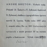 Breton André / Bohdan Lacina ( PODPIS ) – Vzduch vody