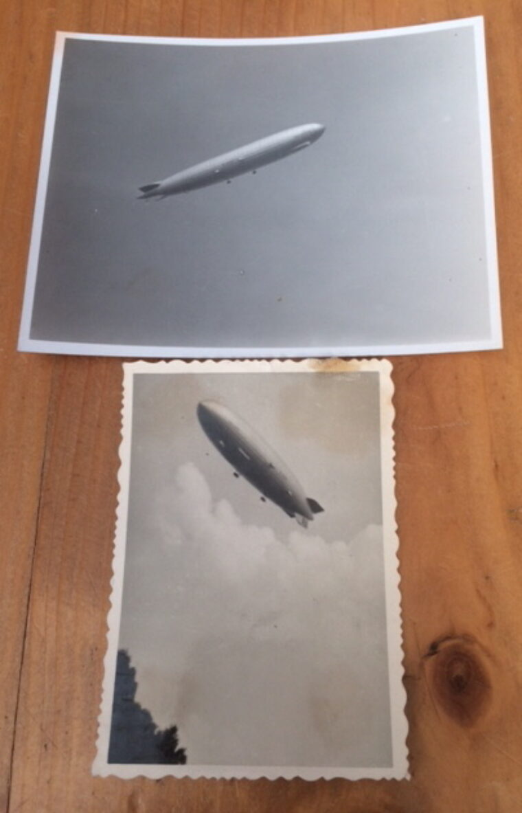 2 orig. fotografie / 2 orig. photos – Zeppelin / Bielefeld 1929